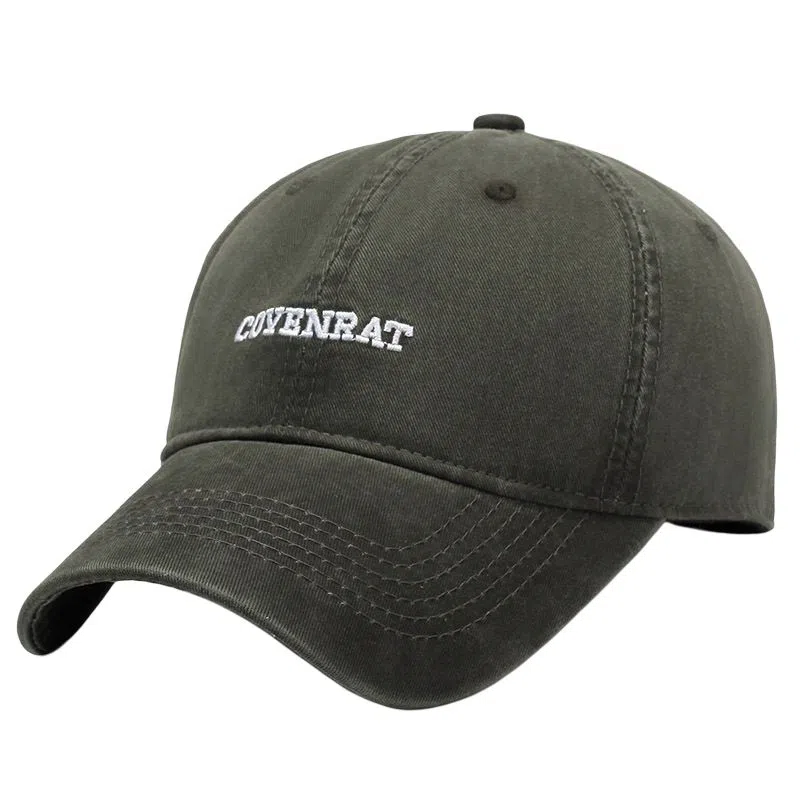 艾佳微 水洗做旧字母刺绣韩版时尚简约百搭显脸小 棉 鸭舌帽 男女同款情侣款