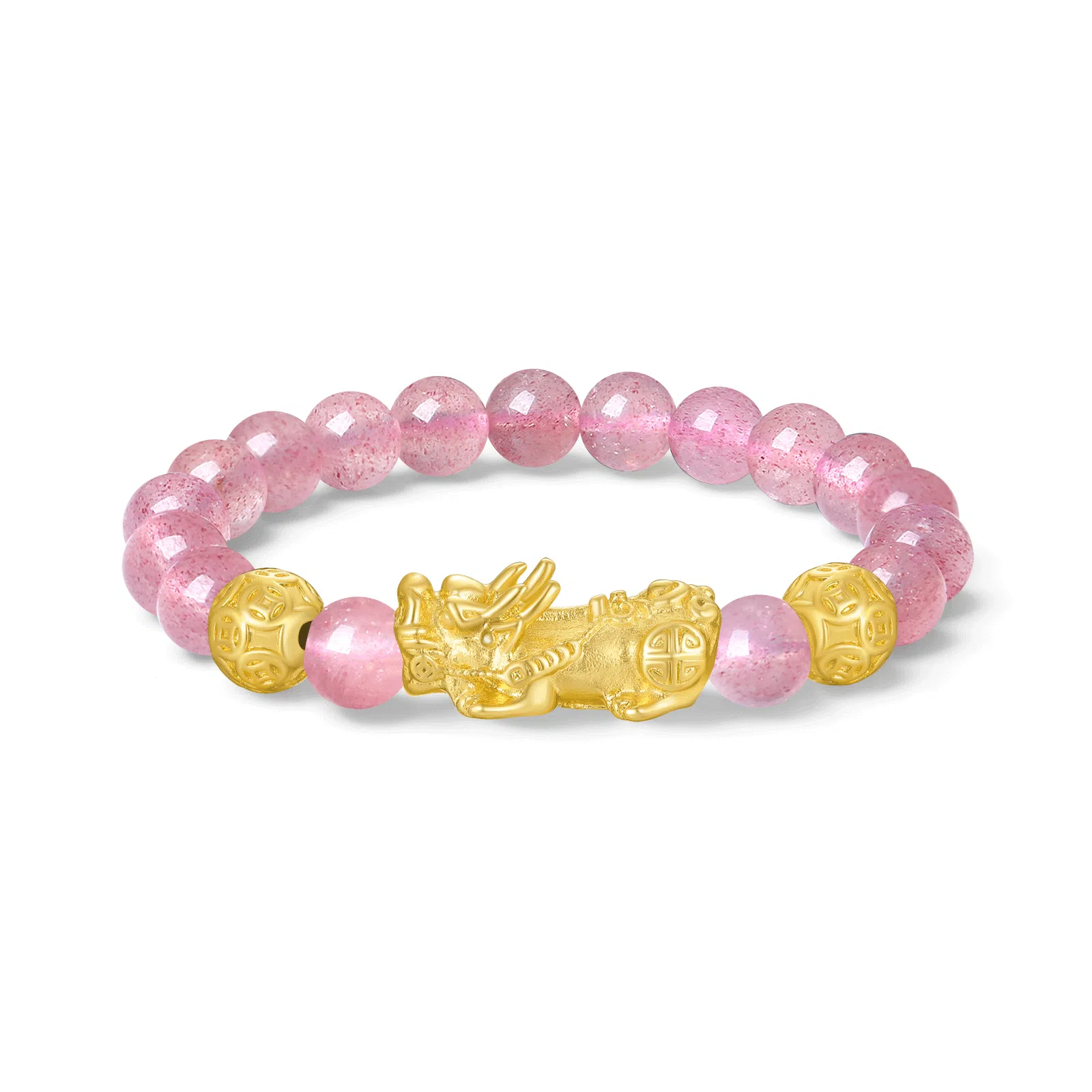 【S999足银纯银 八方来财】 七好美银 招财貔貅 新中式 招财纳福吞金兽国潮复古转运珠 黑曜石 时尚高级 琉璃 手串 男女同款情侣款