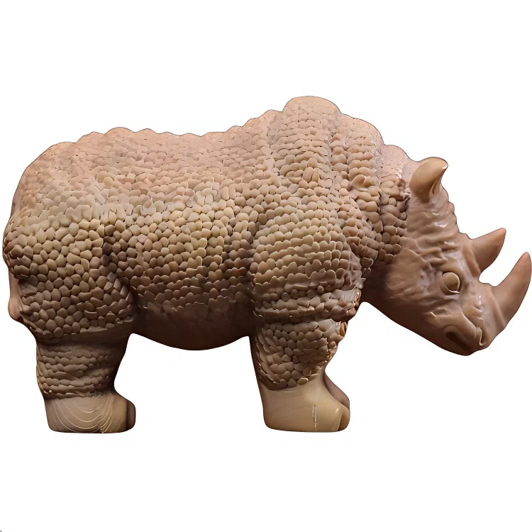 書卓 材质优良做工精细 犀牛精神精致可爱生动逼真家居装饰收藏发财#好运 招财进宝 考研上岸 牛气冲天 黄杨木 摆件 男女同款情侣款