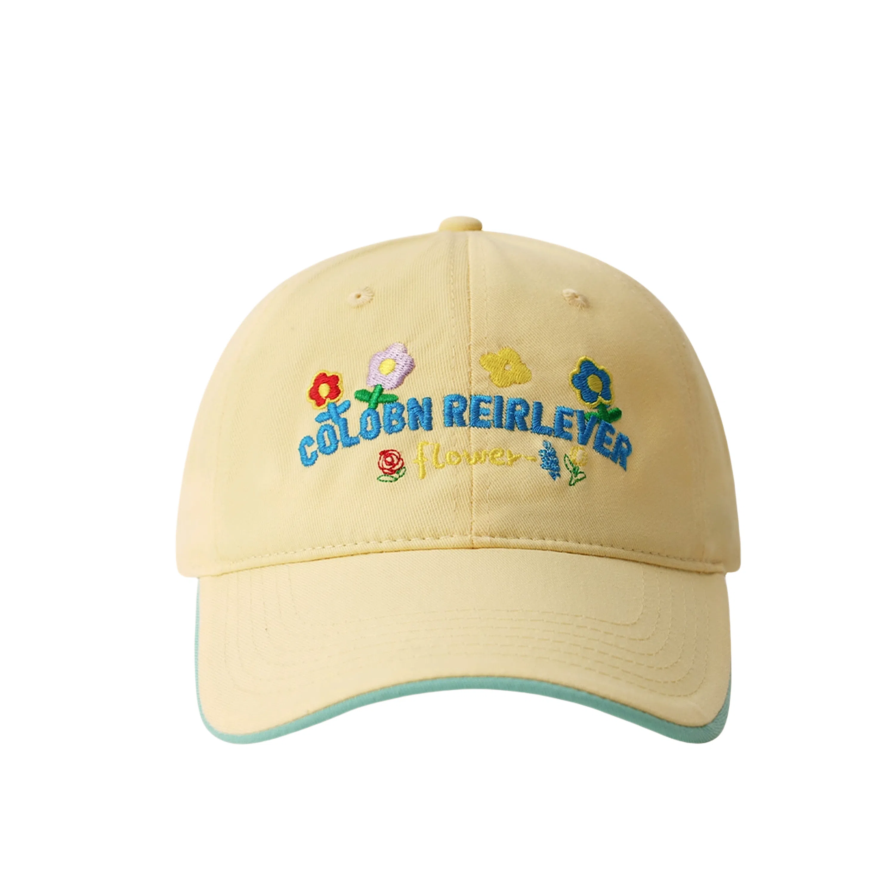 NBJH Dopamine Macaron Floral Embroidery Cap