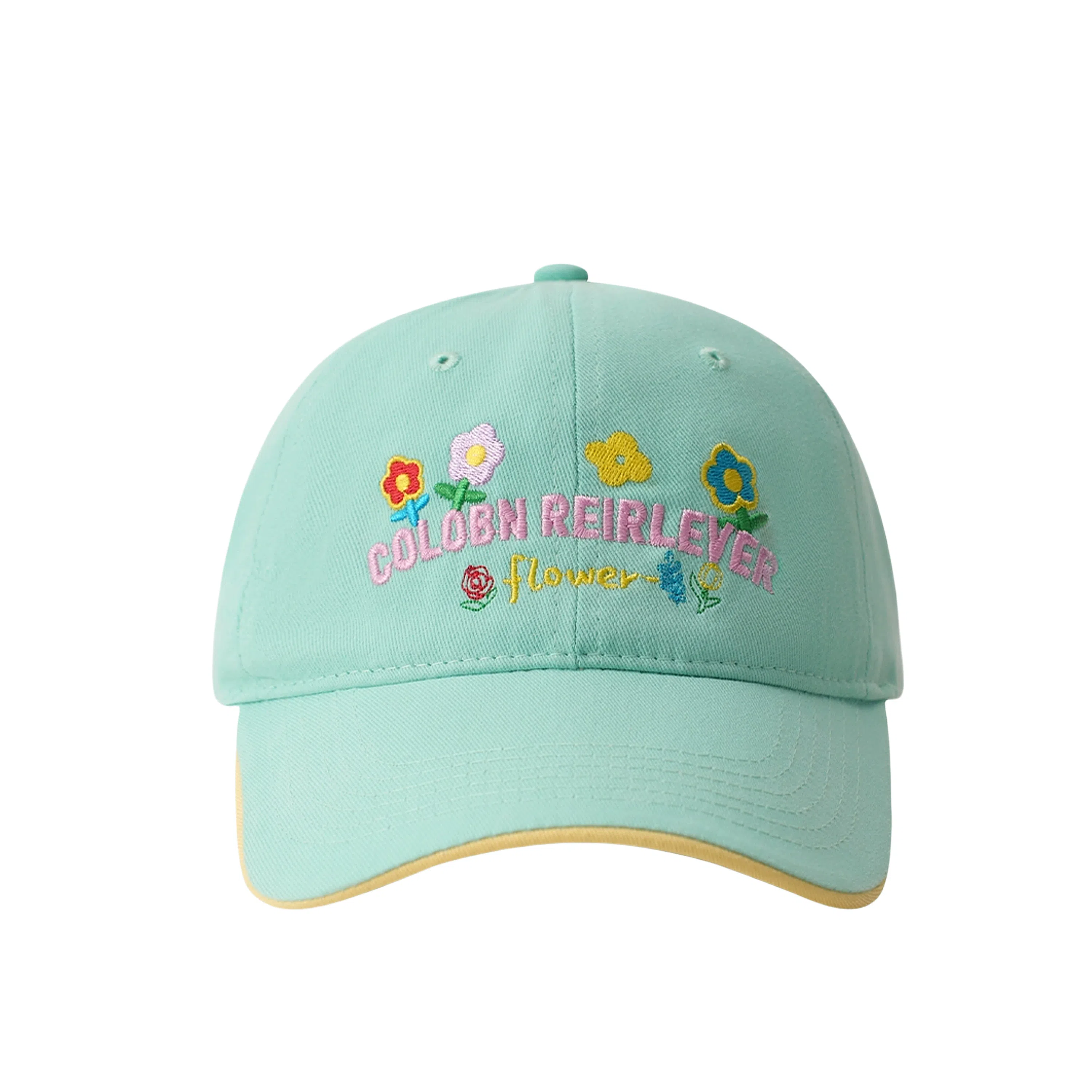 NBJH Dopamine Macaron Floral Embroidery Cap