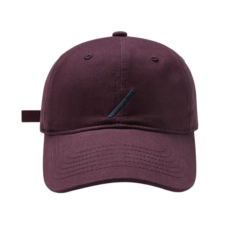 艾佳微 夏日心动韩版休闲刺绣斜杠百搭显脸小简约太阳帽 棉 鸭舌帽 男女同款情侣款