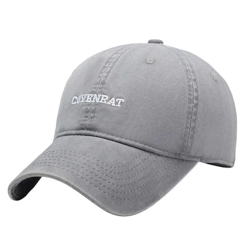 艾佳微 水洗做旧字母刺绣韩版时尚简约百搭显脸小 棉 鸭舌帽 男女同款情侣款