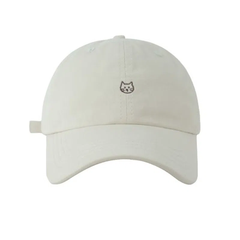 艾佳微 萌趣猫猫刺绣户外露营登山游玩高颜值防晒遮阳透气 棉 鸭舌帽 男女同款情侣款