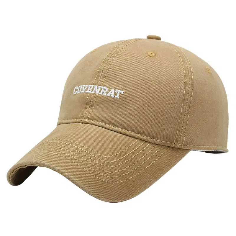 艾佳微 水洗做旧字母刺绣韩版时尚简约百搭显脸小 棉 鸭舌帽 男女同款情侣款