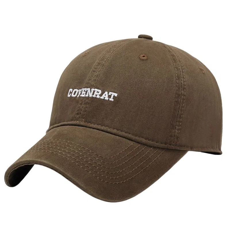 艾佳微 水洗做旧字母刺绣韩版时尚简约百搭显脸小 棉 鸭舌帽 男女同款情侣款