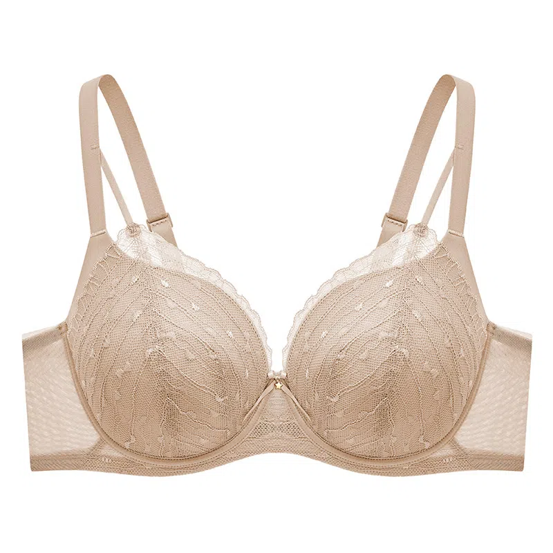 曼妮芬 大胸显小蕾丝软钢圈舒适美背文胸 女款