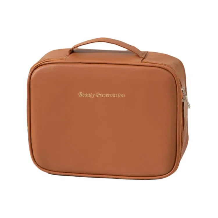 馨枕居  高级感化妆包大容量三合一多功能小众設計分区收纳包便携式化妆箱