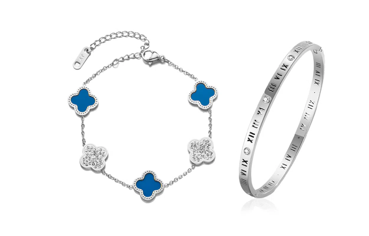 Endorphin Four Leaf Clover Titanium Steel Bracelet