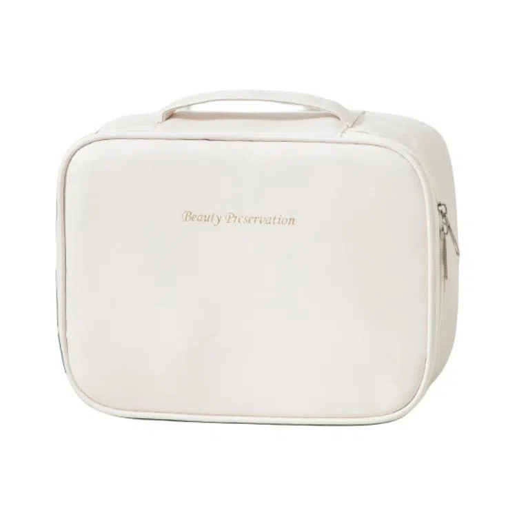馨枕居  高级感化妆包大容量三合一多功能小众設計分区收纳包便携式化妆箱