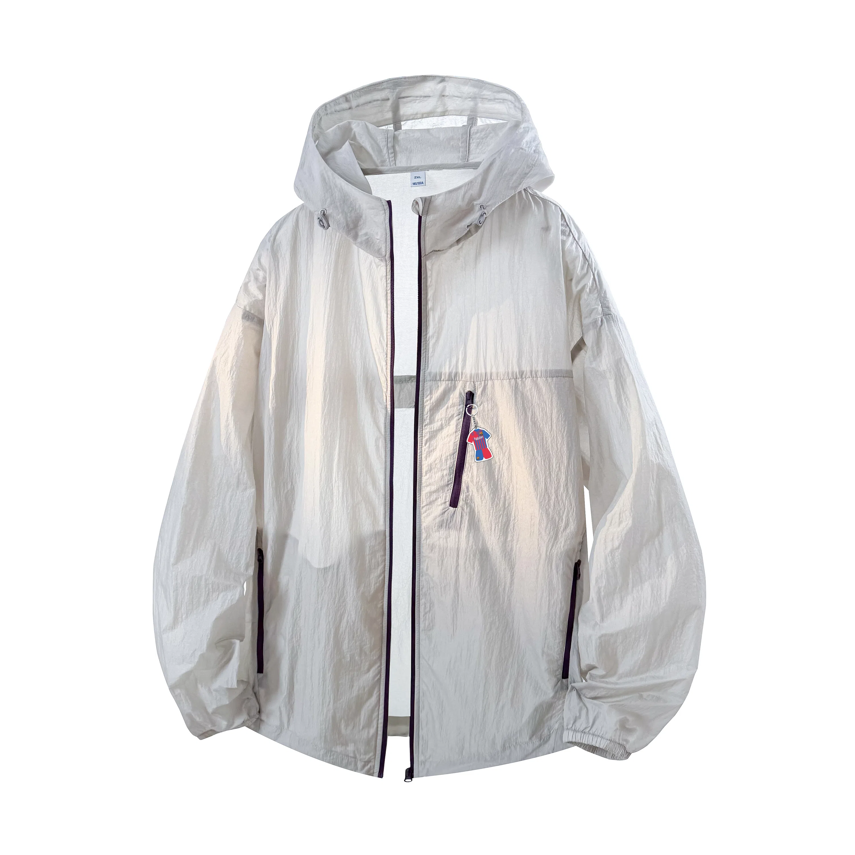 巴塞罗那足球俱乐部 宽松休闲山系户外登山钓鱼连帽薄款 超轻凉感防紫外线透气速干防晒服 男女同款