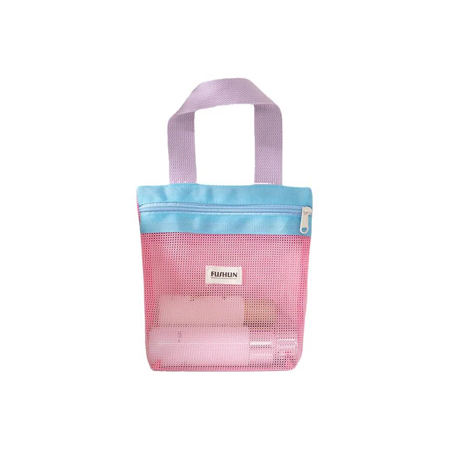 馨枕居 多巴胺手提化妆包便携网眼沙滩收纳包外出旅行游泳必备分区收纳袋