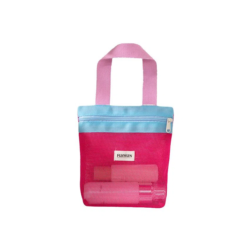 馨枕居 多巴胺手提化妆包便携网眼沙滩收纳包外出旅行游泳必备分区收纳袋