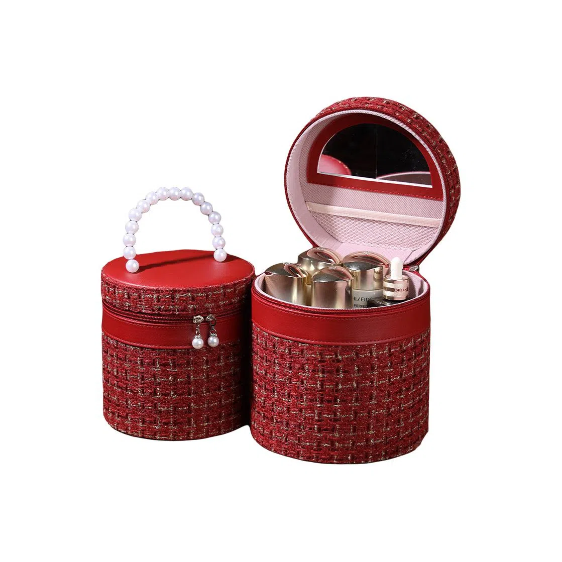 馨枕居 化妆箱大容量化妆品收纳盒手提便携家用化妆包