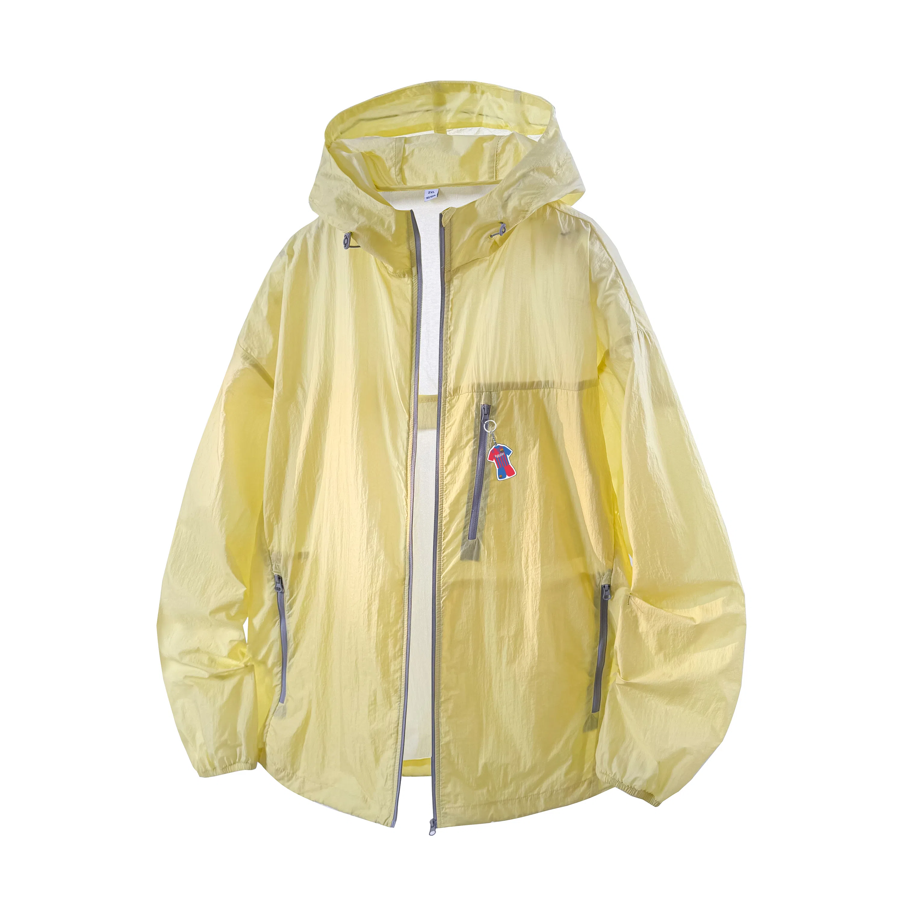 巴塞罗那足球俱乐部 宽松休闲山系户外登山钓鱼连帽薄款 超轻凉感防紫外线透气速干防晒服 男女同款