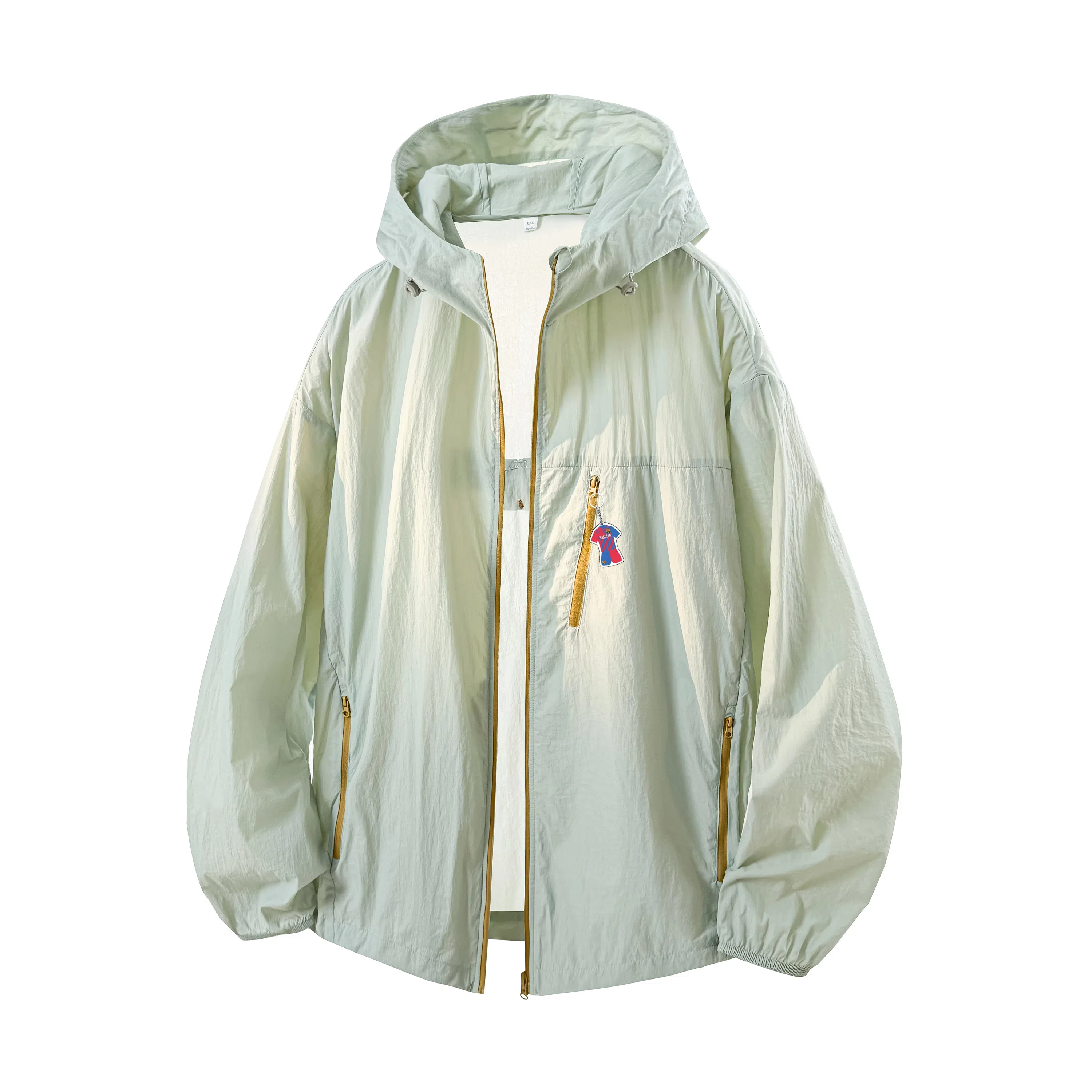 巴塞罗那足球俱乐部 宽松休闲山系户外登山钓鱼连帽薄款 超轻凉感防紫外线透气速干防晒服 男女同款