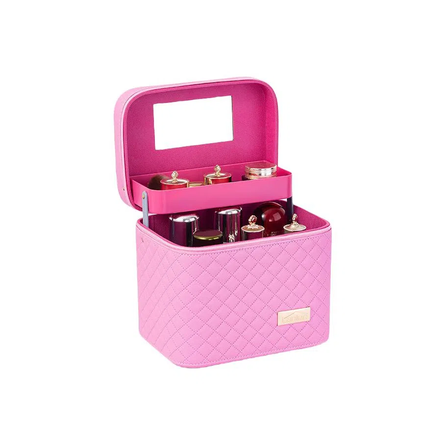 馨枕居 便携化妆包大容量旅行化妆箱多功能手提多层桌面化妆品收纳盒