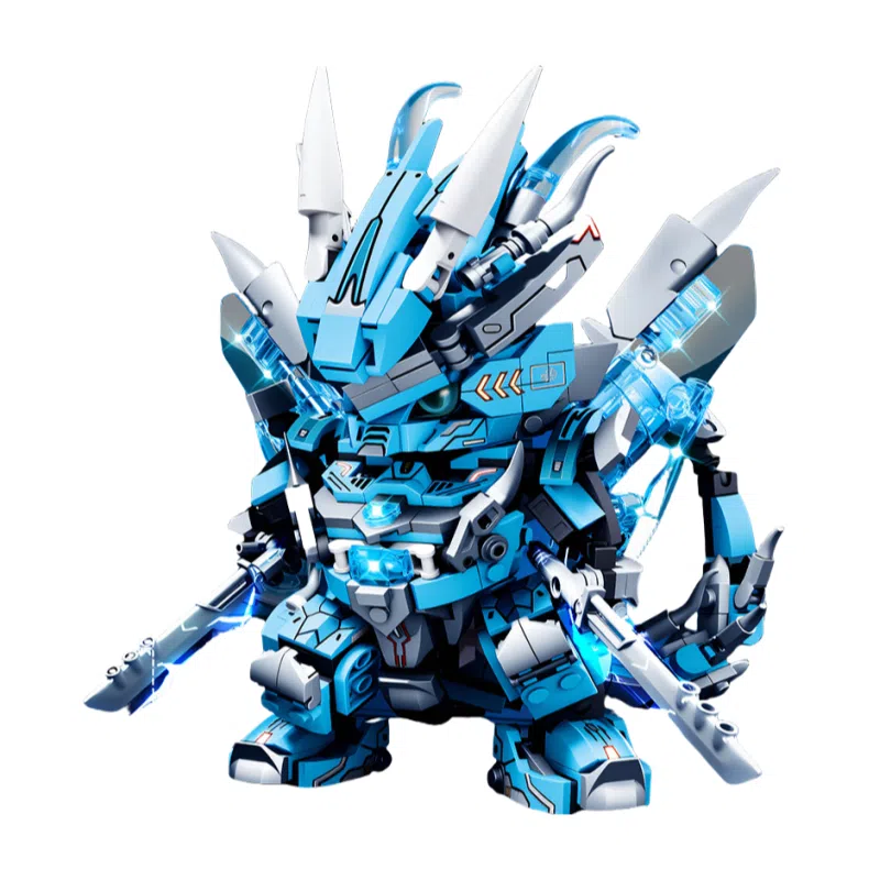 欧洛伊 十二生肖 辰龙&巳蛇战斗机甲 多处可动 武器可拆卸 双形态转换 拼装模型