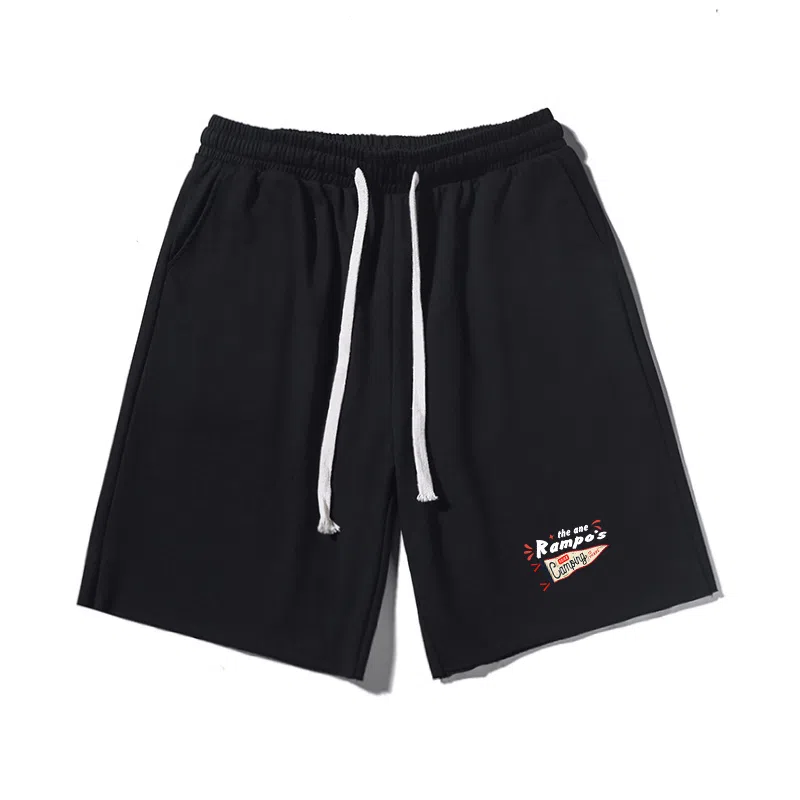 乱步 字母图案印花美式宽松运动风休闲短裤 男女同款