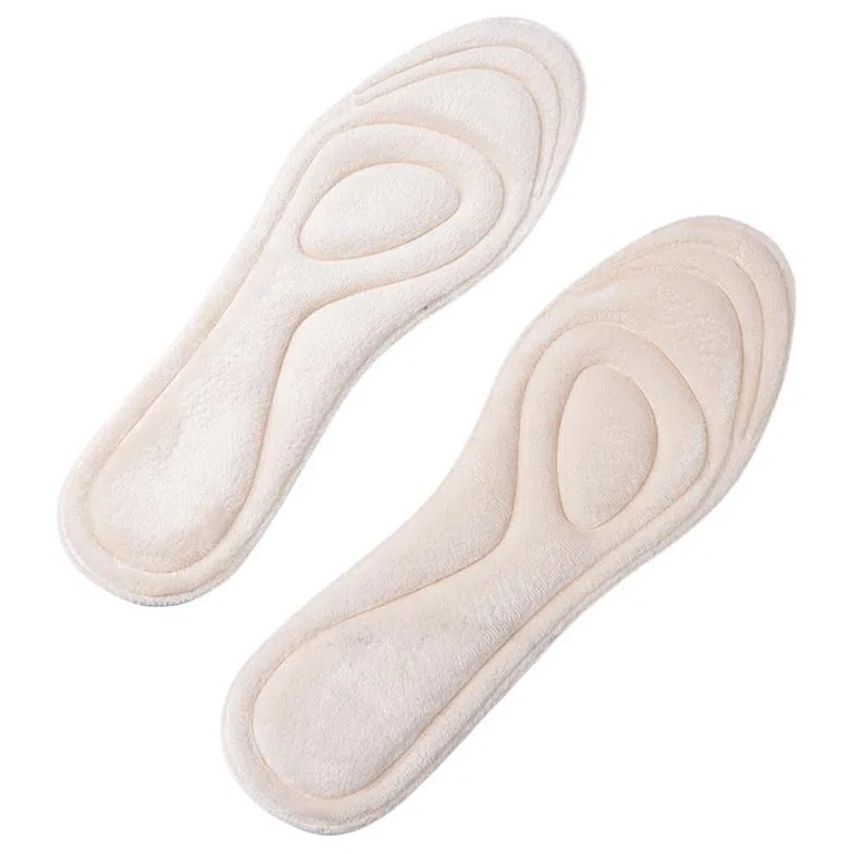 山一丸 保暖加绒加厚吸汗防臭棉舒适超软休闲运动冬季 毛绒 鞋垫 男女同款情侣款