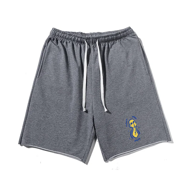 乱步 美式潮牌宽松五分时尚百搭潮流休闲短裤 男女同款