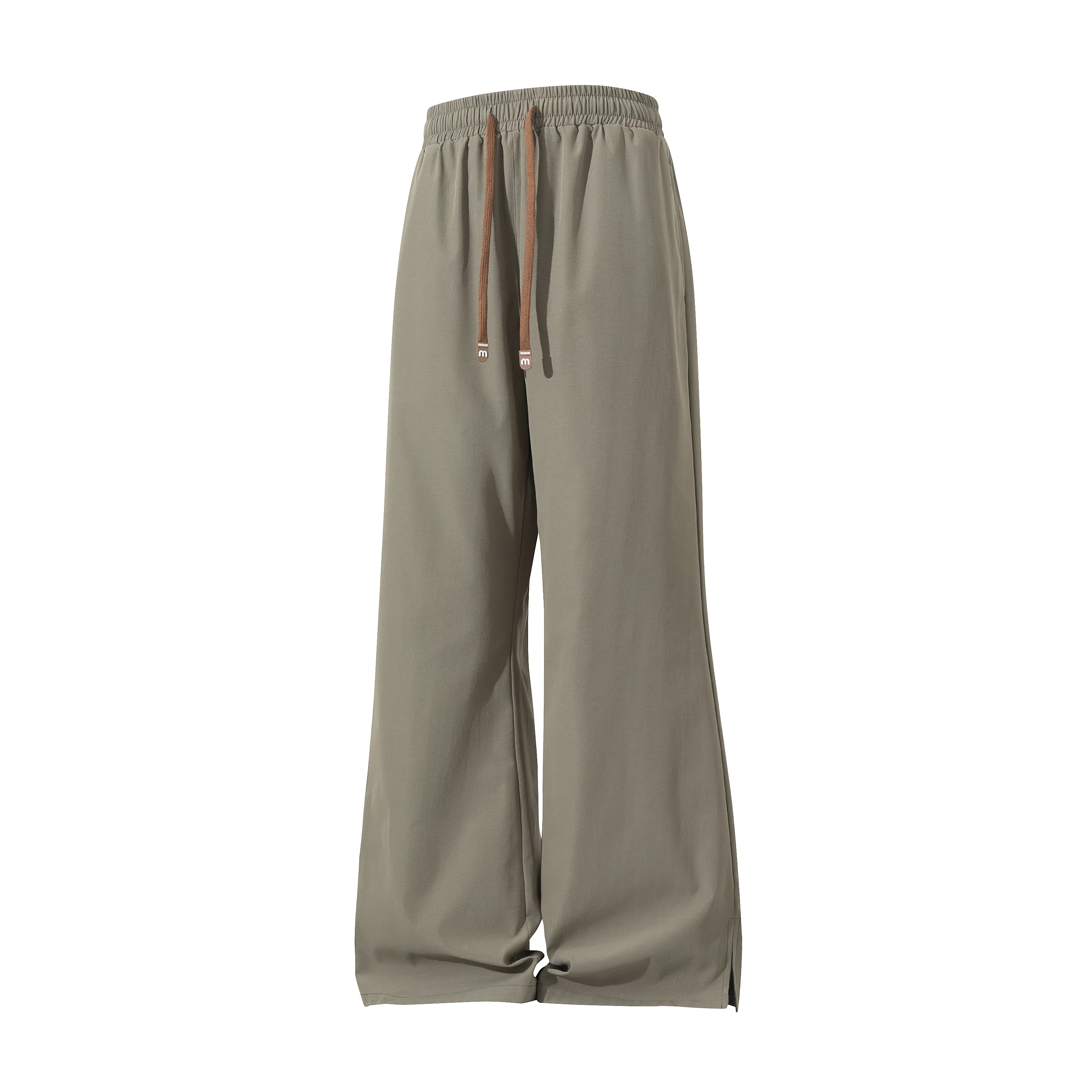 顶峰保罗 冰丝透气凉感速干纯色舒适直筒长裤无性别主义潮牌宽松小众百搭运动阔腿休闲裤 男女同款