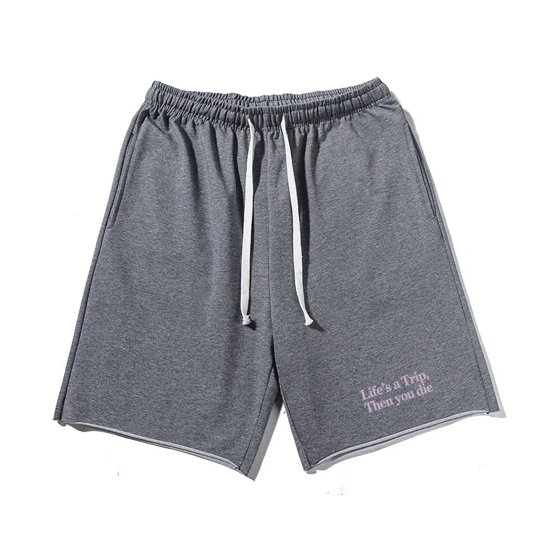 乱步 基础个性印花宽松时尚百搭简约休闲短裤 男女同款