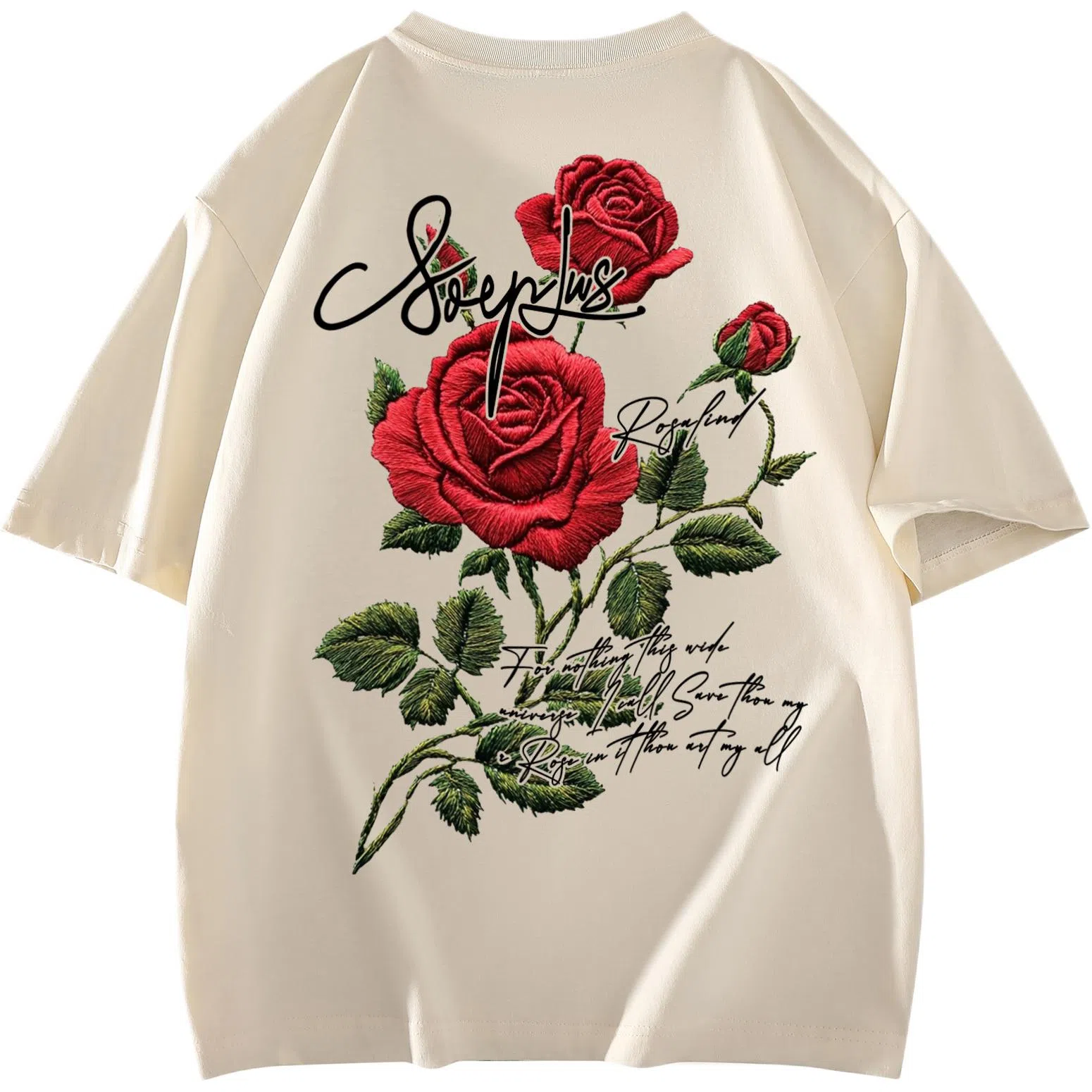 SOIEPLUS Retro Rose Logo T-Shirt