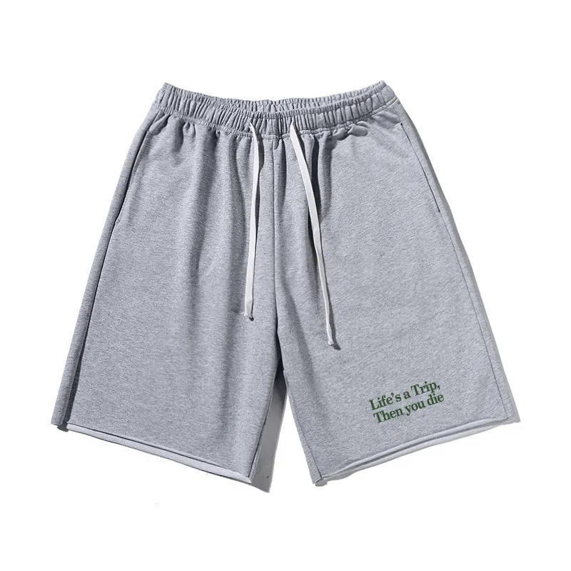 乱步 基础个性印花宽松时尚百搭简约休闲短裤 男女同款