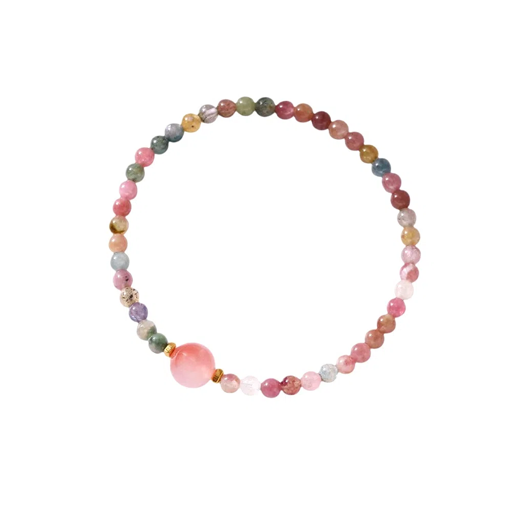 希遇 春雨星糖  新中式国朝轻奢 文艺 高级精致小众设计 温柔大方 时尚雅致 日常通勤百搭 琉璃 玉石手串 男女同款情侣款