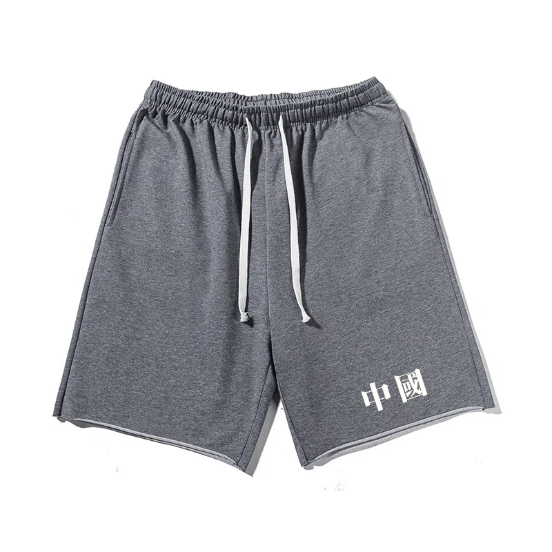 乱步 重磅字母印花宽松百搭透气吸汗运动风休闲短裤 男女同款