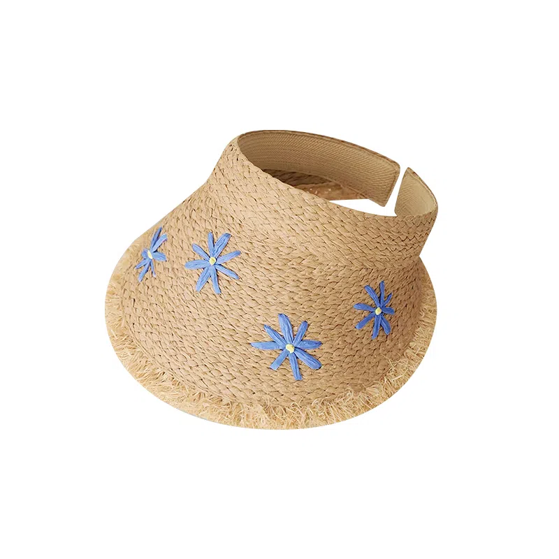 艾佳微 夏季度假海边沙滩 草编 空顶帽 女款