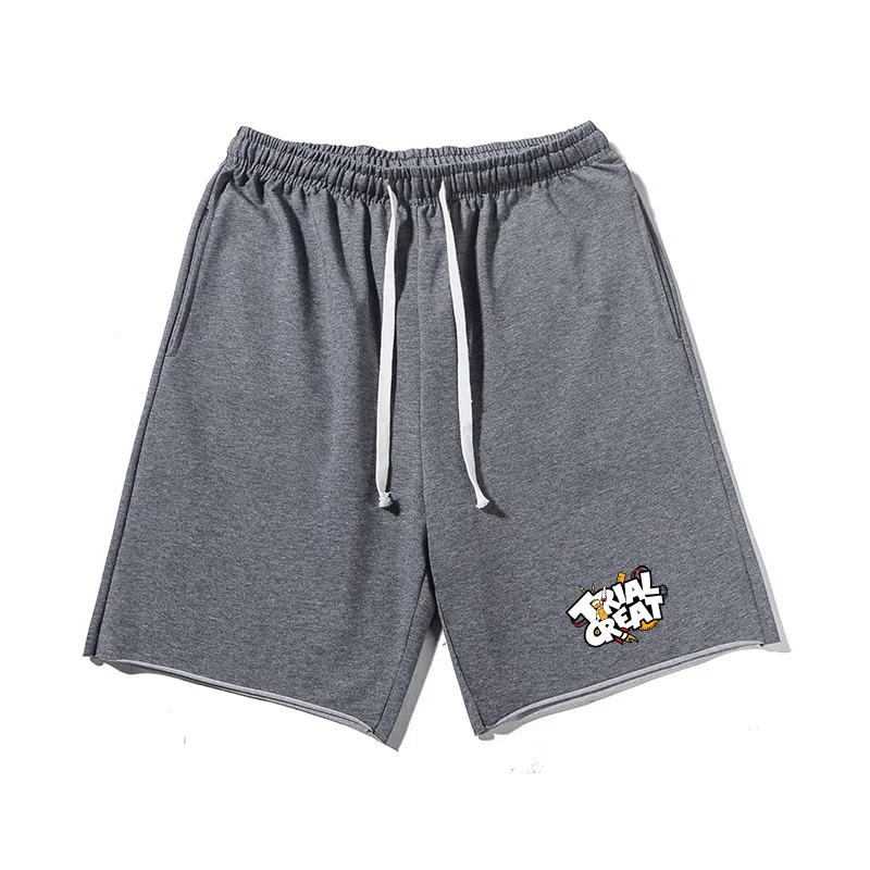 乱步 字母印花美式重磅宽松透气休闲短裤 男女同款