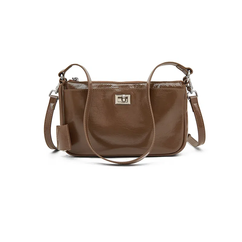 老人头 小众设计感时尚通勤百搭轻便 头层牛皮 斜挎单肩包 女款 多色