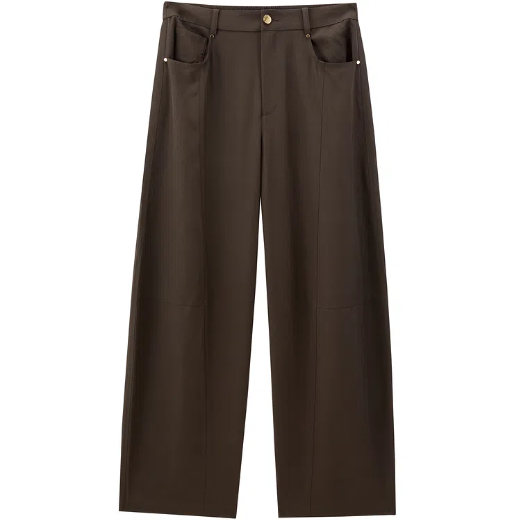 太平鸟 高腰简约百搭宽松阔腿休闲裤 女款