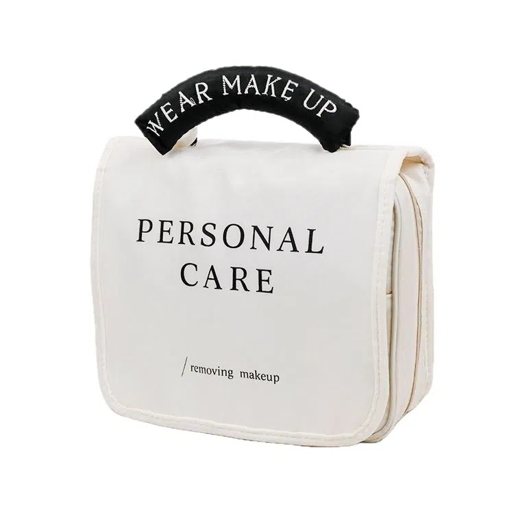 馨枕居 高颜值大容量化妆包女珍珠挂钩洗漱袋高级手提旅行便携杂物收纳包