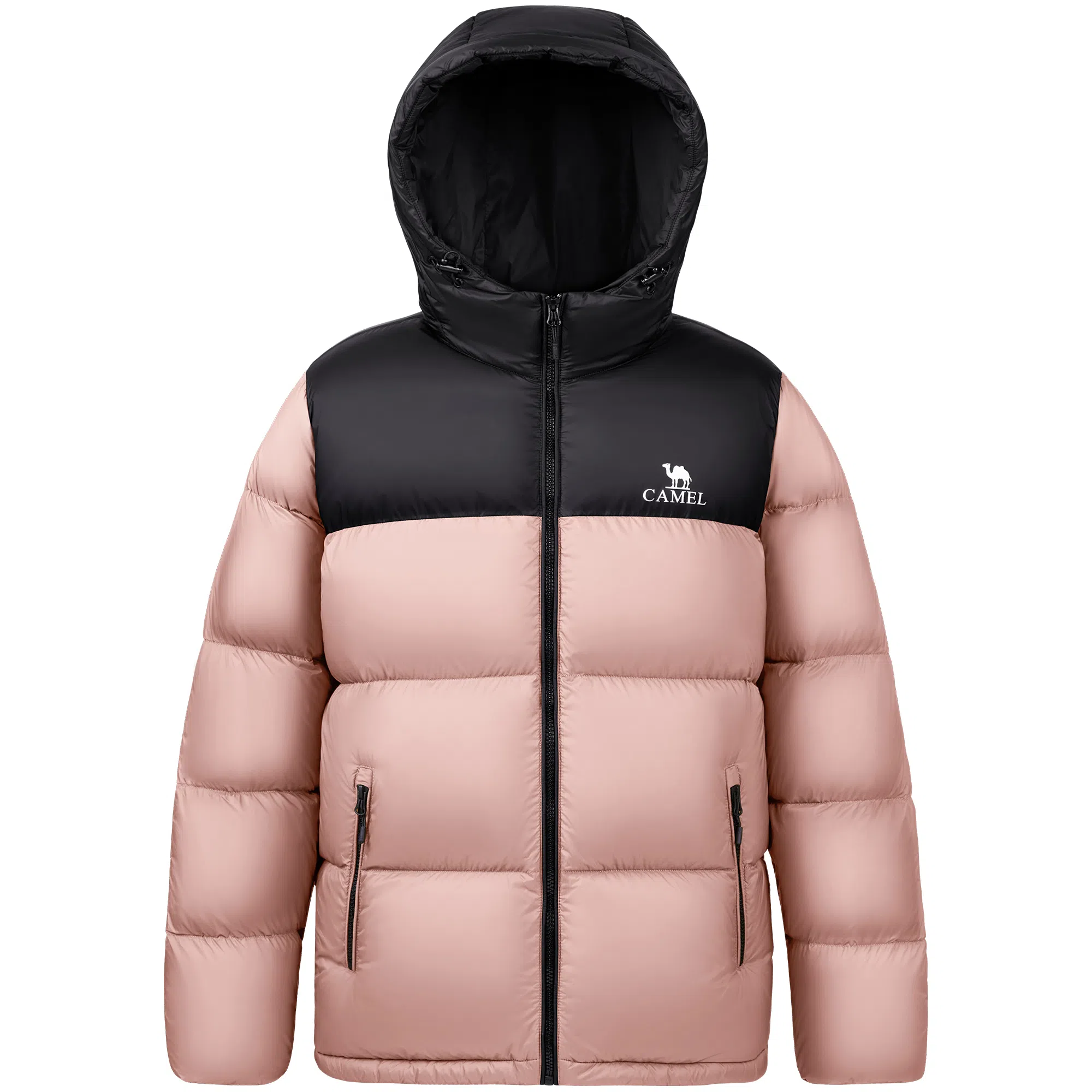 CAMEL Warm Fleece Windproof Hooded Down Jacket