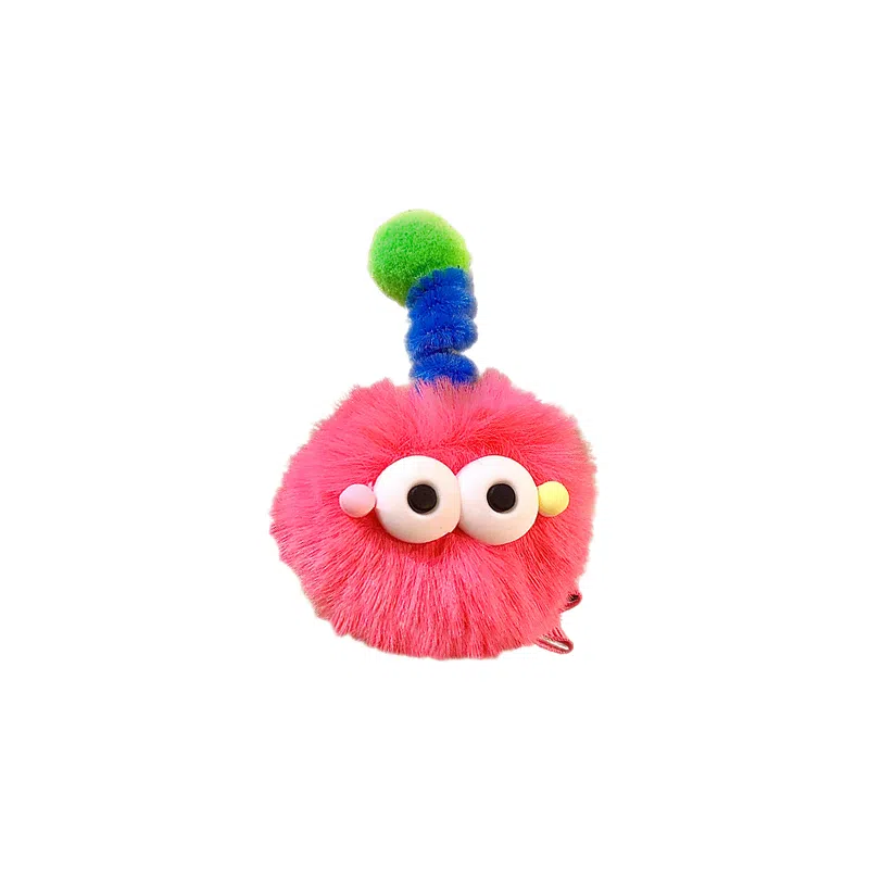蒙妮 卡通小煤球趣味 毛绒 发夹 女款