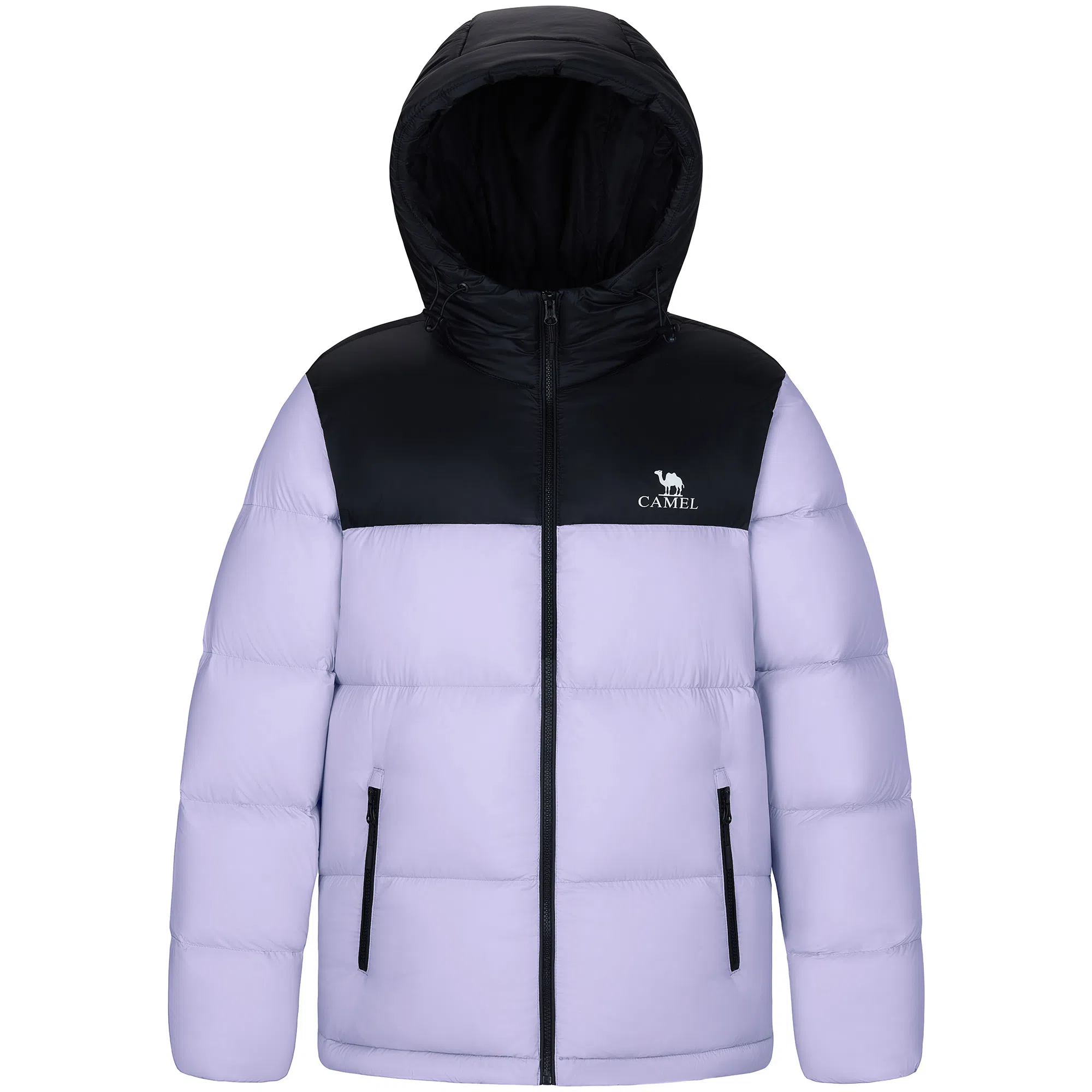 CAMEL Warm Fleece Windproof Hooded Down Jacket