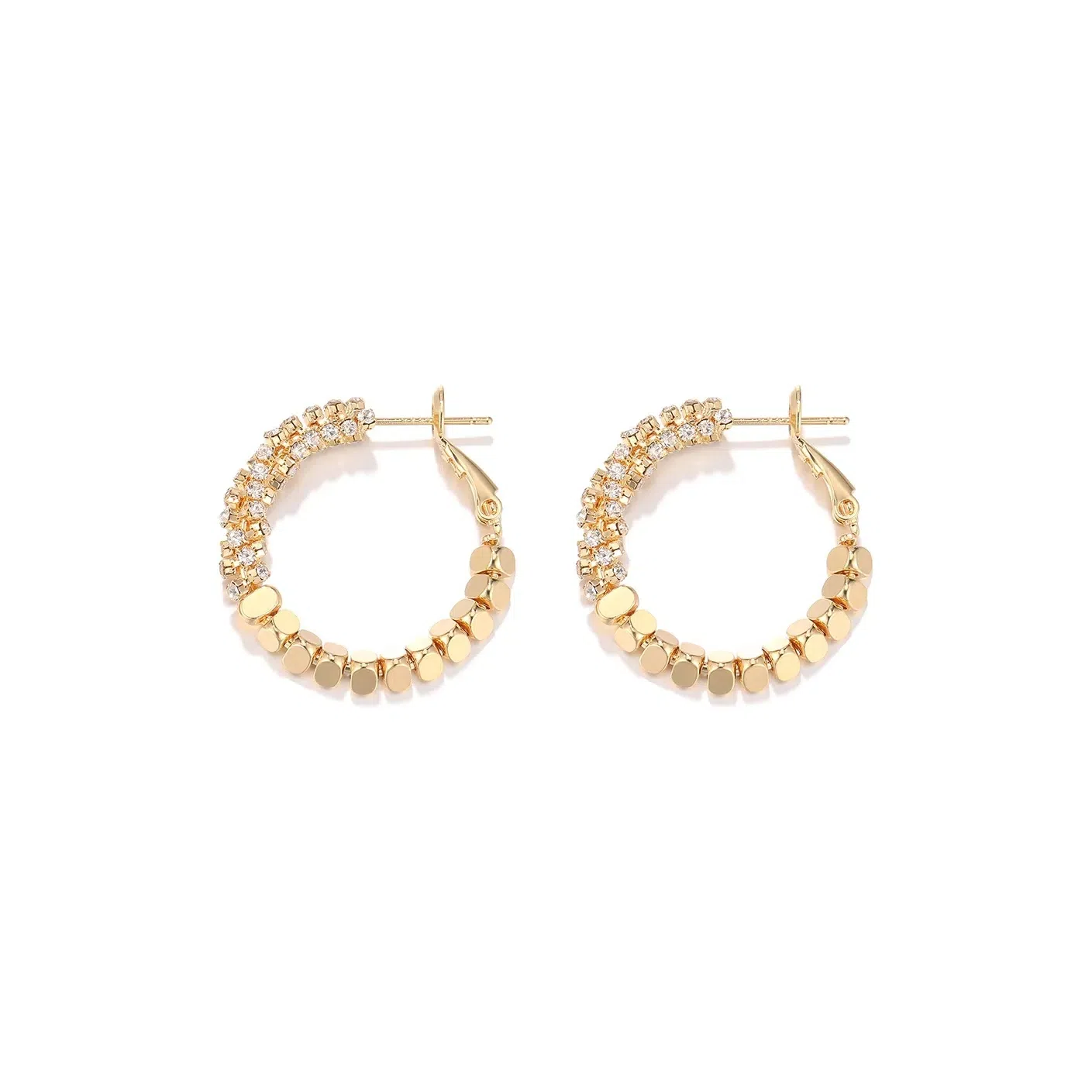 韵系 圈圈 金属风 铜镀金 耳环 女款