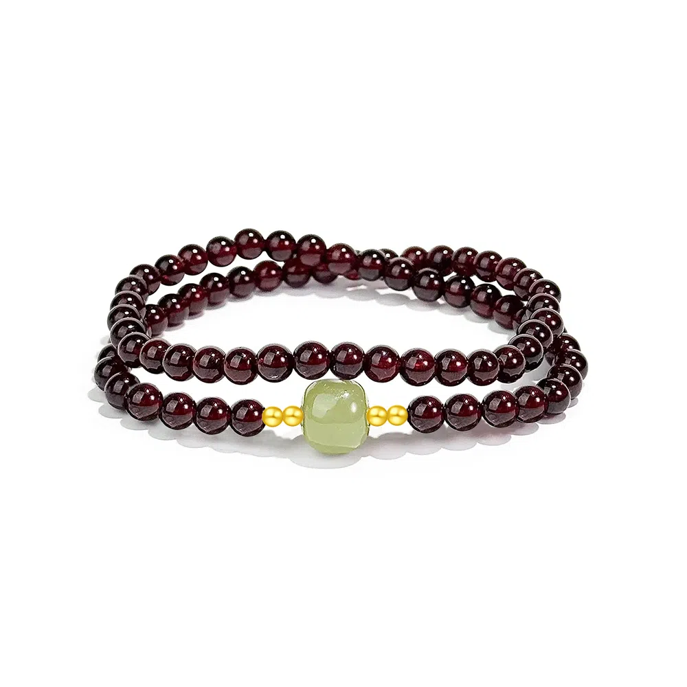 【S925纯银|福气满满】 七七银饰 时来运转 本命年转运 新中式国风高级感 纳福珠串 气质百搭 好运天然 玛瑙 玉石手串 男女同款情侣款