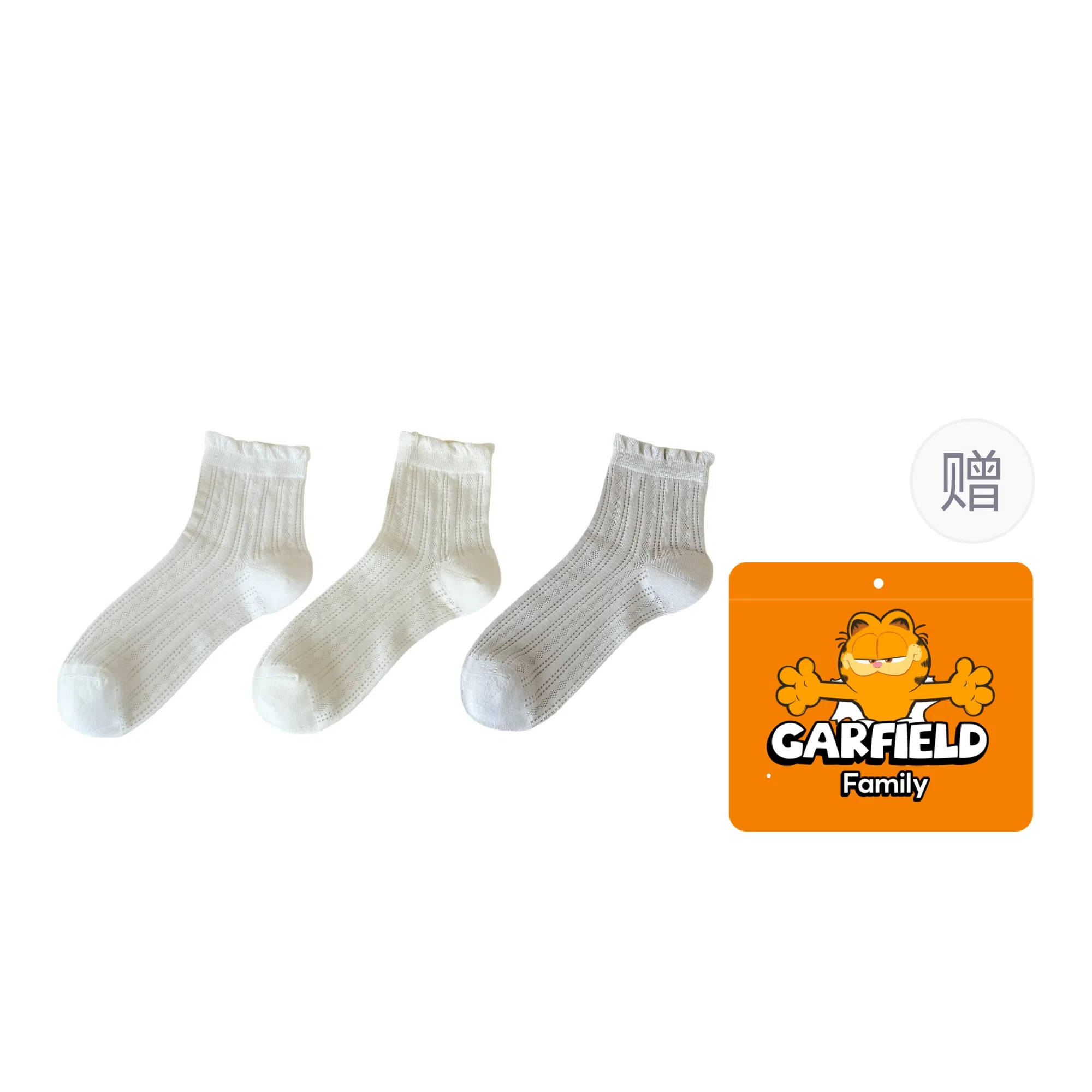 Garfield Family Boneless Thin Lace Mesh Socks Gift Set
