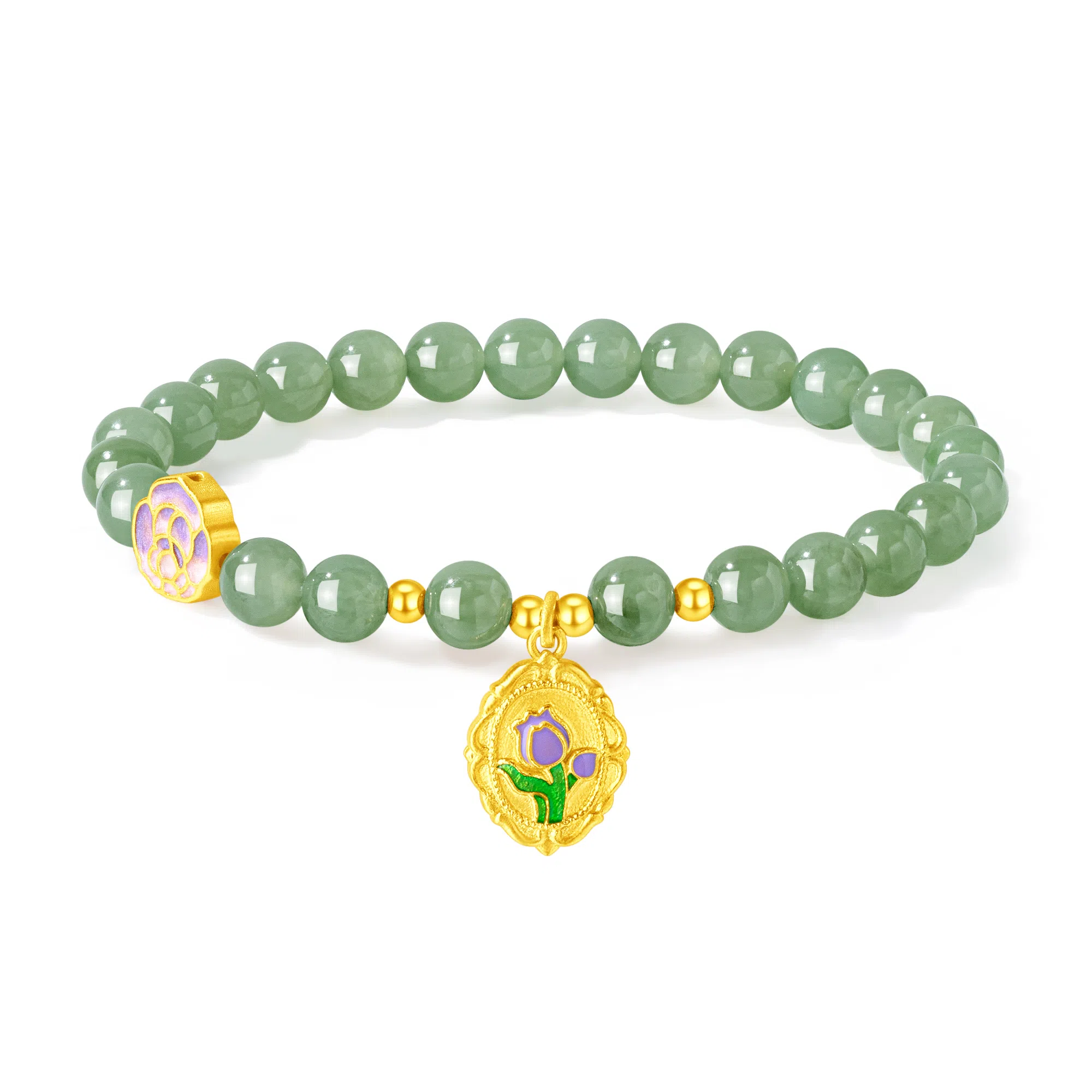 和田玉金色手链