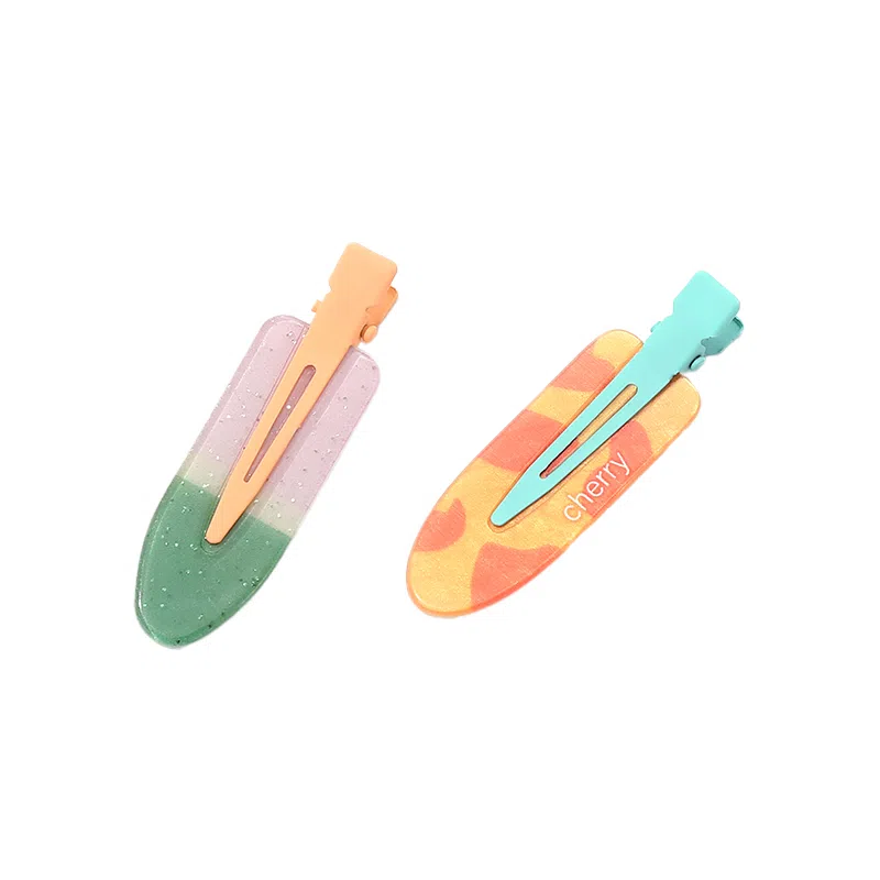 如花梦 甜美可爱果汁无痕边夹侧边刘海夹化妆夹头饰碎发一字夹 亚克力 发夹 女款