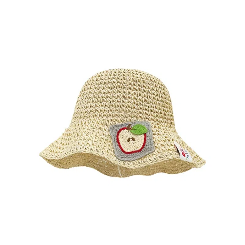 艾佳微 海边沙滩甜美小清新拍照百搭户外防晒防紫外线遮阳 草编 渔夫帽 男女同款情侣款