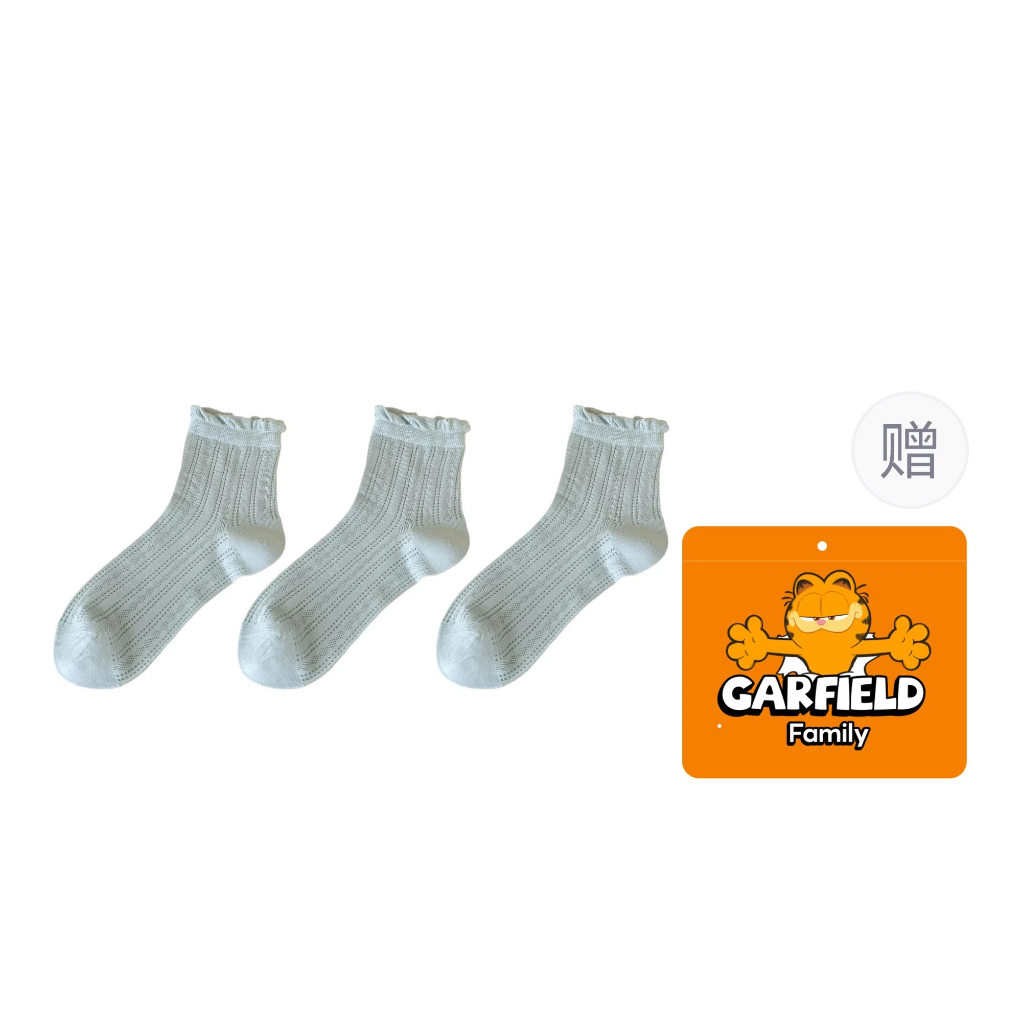 Garfield Family Boneless Thin Lace Mesh Socks Gift Set