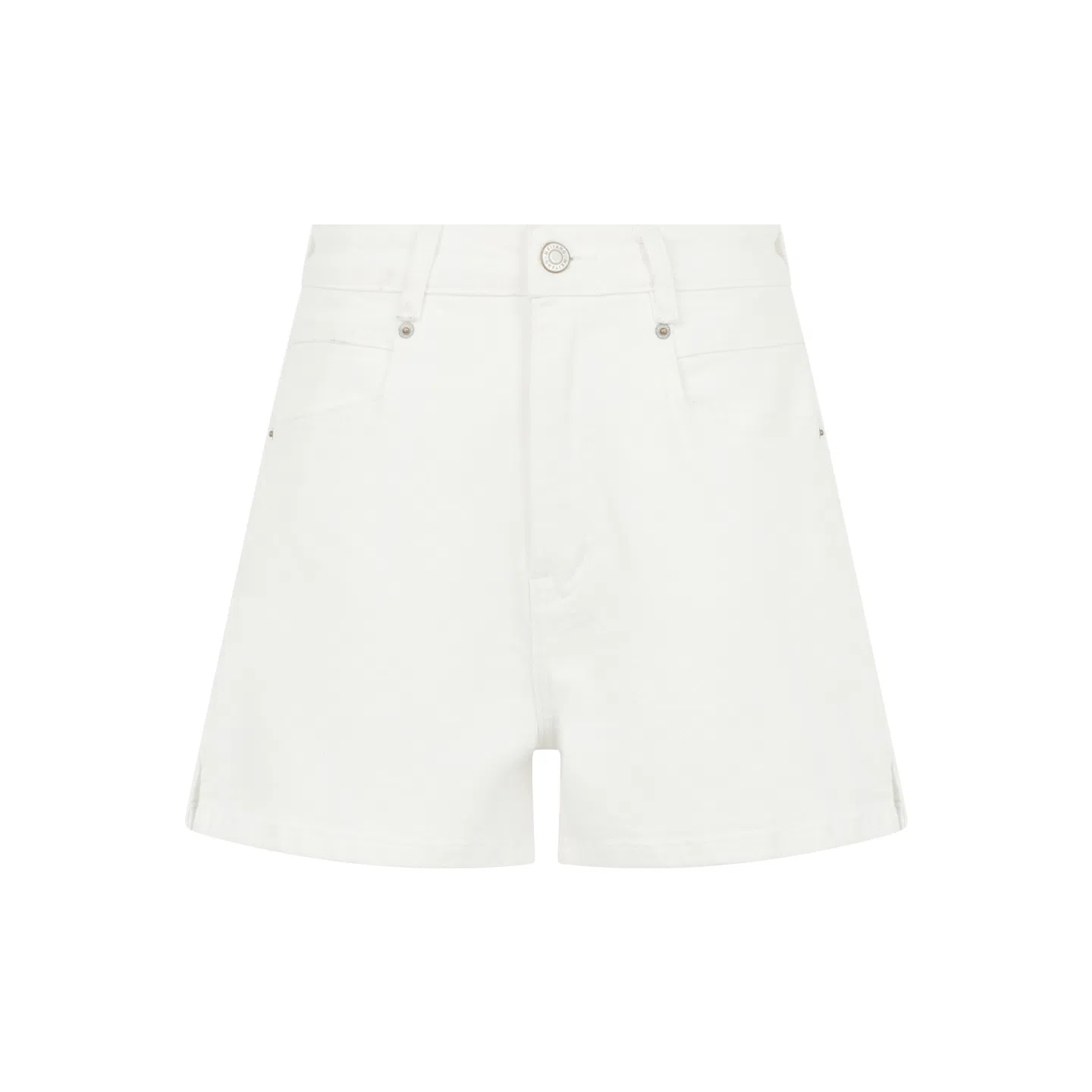 美洋 青春斜纹休闲高腰牛仔短裤 女款