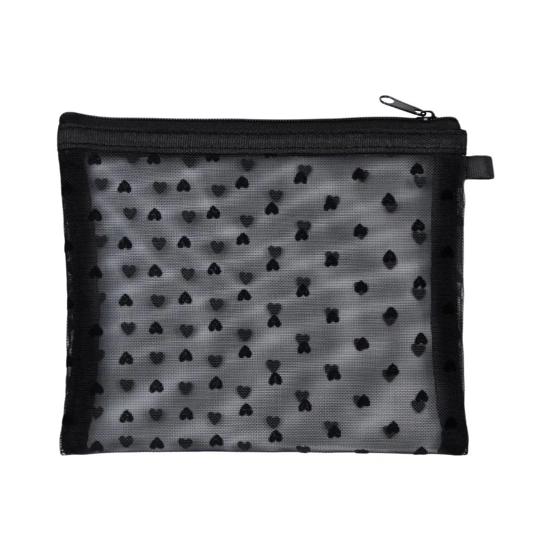 馨枕居 爱心网纱化妆包