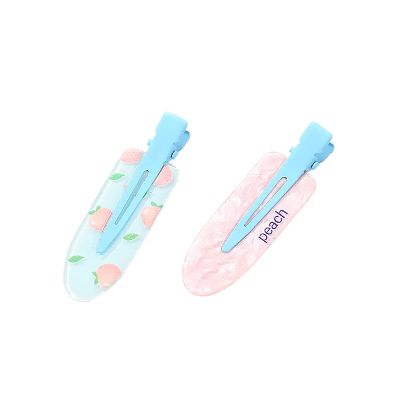 如花梦 甜美可爱果汁无痕边夹侧边刘海夹化妆夹头饰碎发一字夹 亚克力 发夹 女款