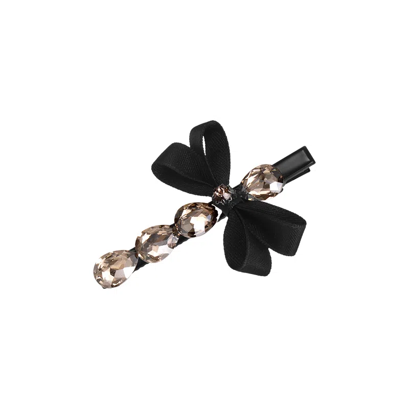 芒果饰品 闪锆蝴蝶结 锆石、丝带 发夹 女款